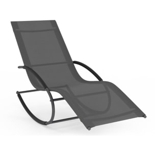 Transats à bascule Malawi gris - lot de 2