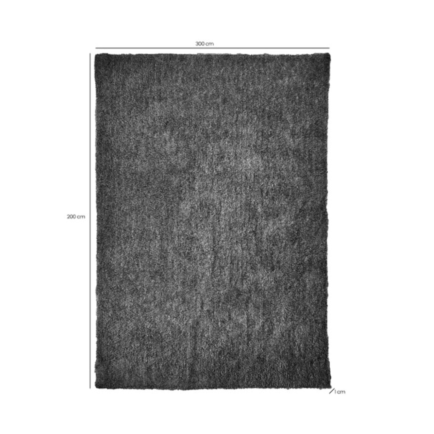 Tapis 200 x 300 cm en tissu doux à poils courts - KARA