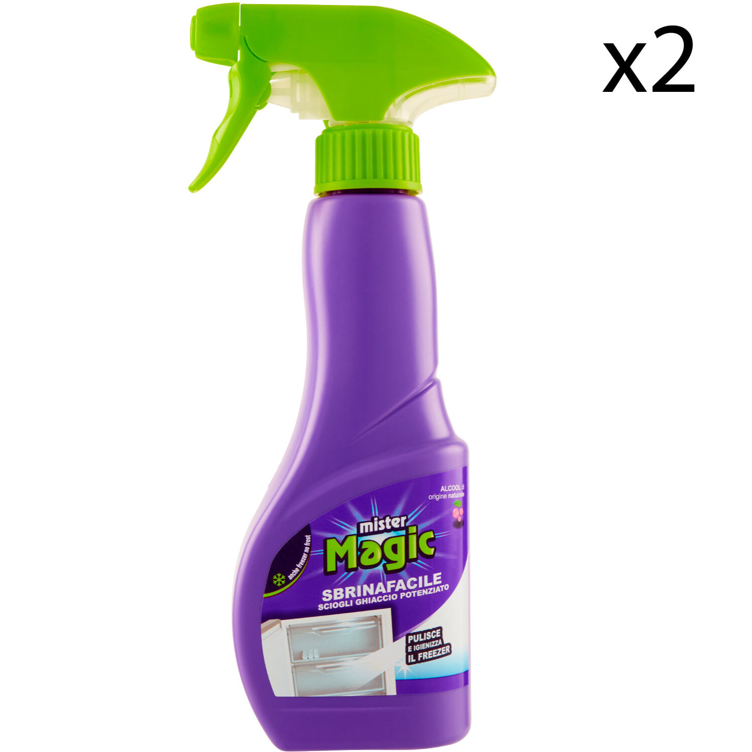 2x Mister Magic Sbrinafacile Spray Sciogli Ghiaccio Potenziato - 2 Flaconi da 200ml