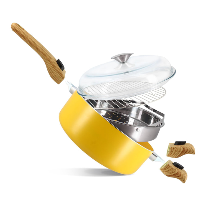 Poêle multifonction en revêtement céramique - tous feux COLORAMA