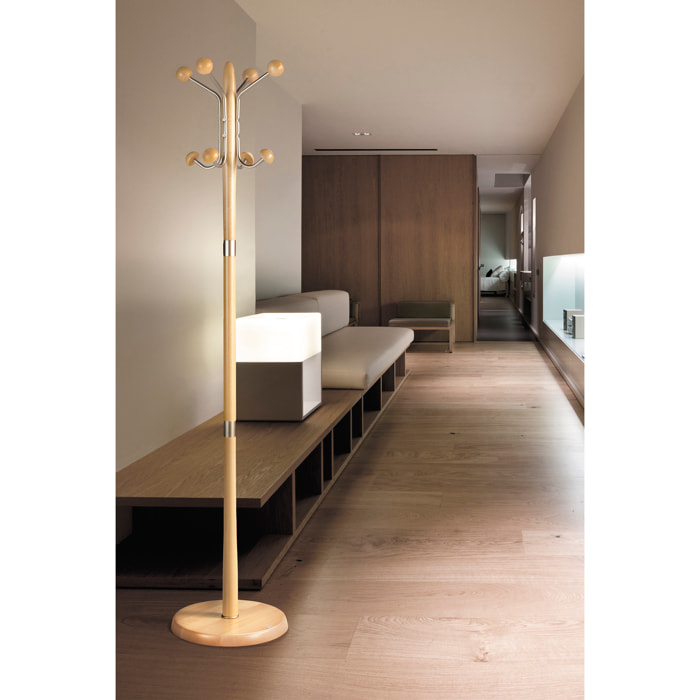 Perchero Menorca madera haya natural 180x37x37 cm