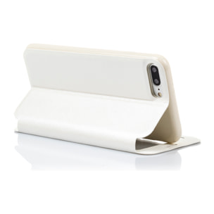 DAM CUSTODIA A LIBRO CON CHIUSURA MAGNETICA A FINESTRA Iphone 7 Plus/ Iphone 8 Plus 7x1x14 Cm. Colore bianco