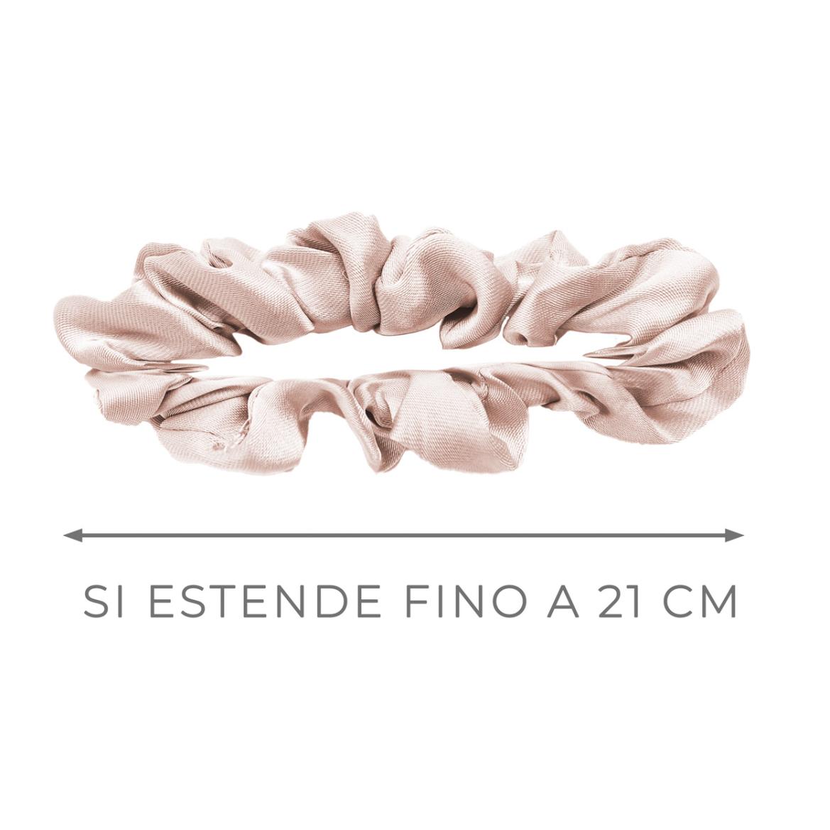 Scrunchies Elastico Capelli 100% Seta Tinta Unita Rosa