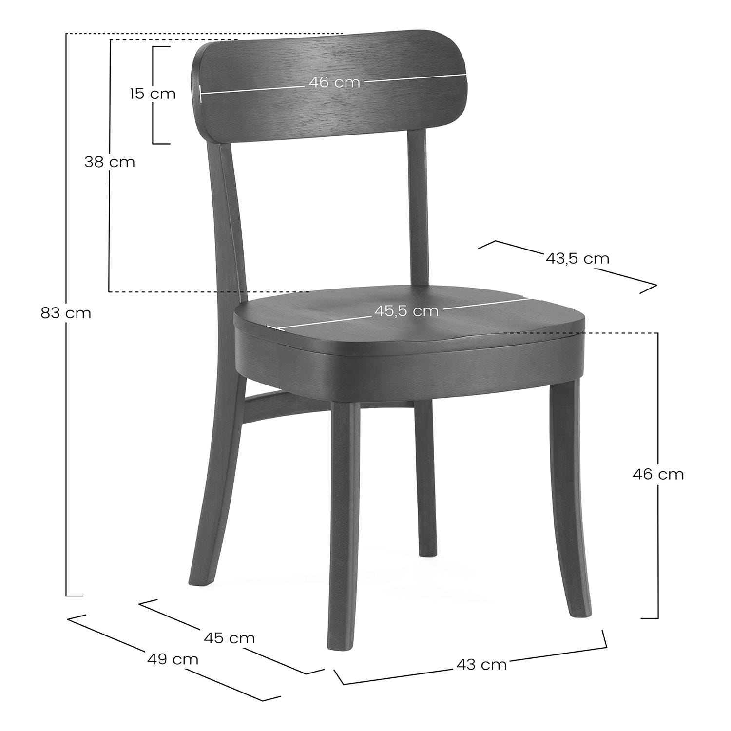 Pack 2 sillas Nala, Madera Maciza