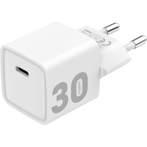 Chargeur ESSENTIELB 30W charge rapide + GaN USB-C Blanc