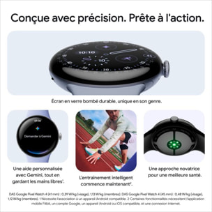 Montre connectée GOOGLE Pixel Watch 4 45mm Noir Mat/Noir 4G