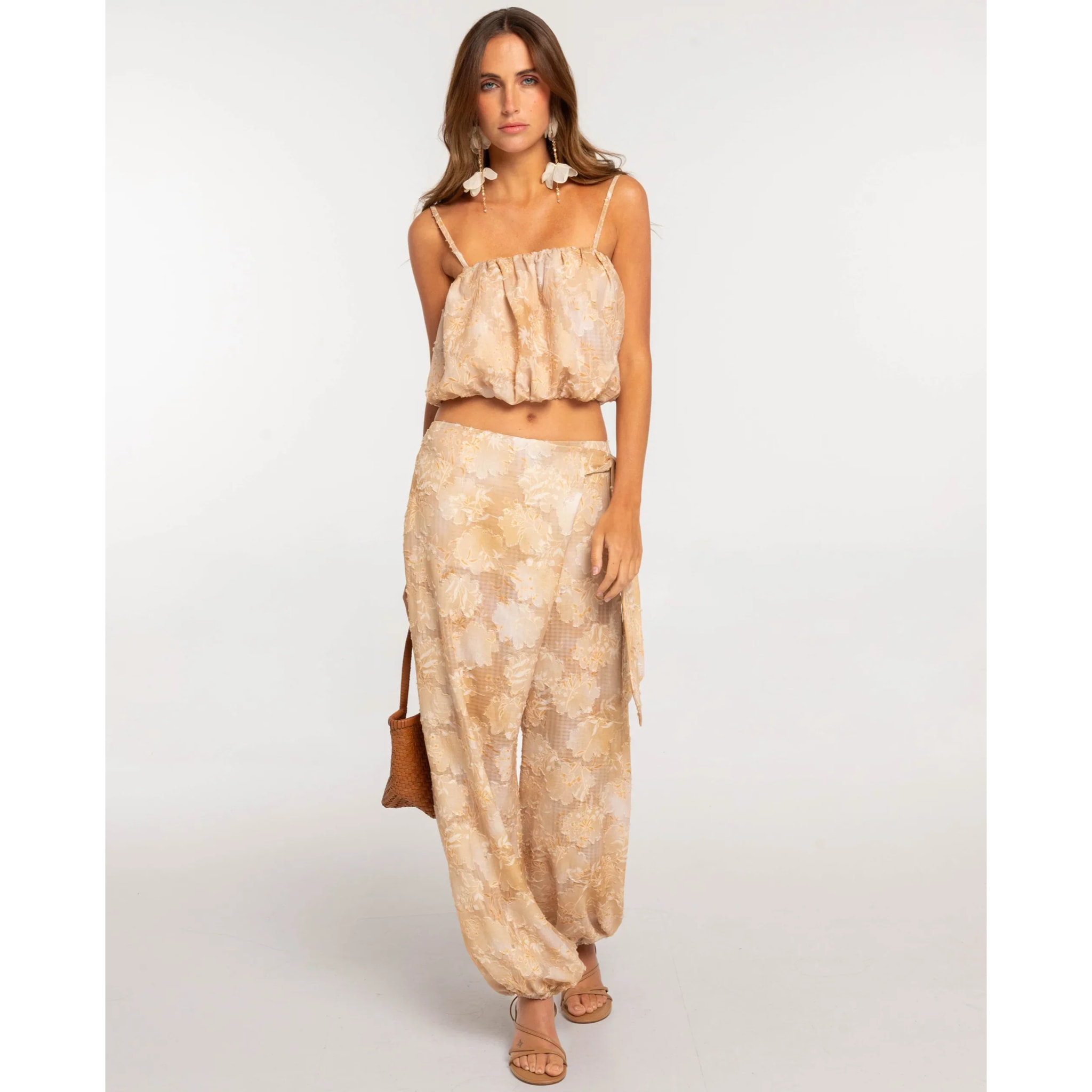 Top de mujer abullonado estampado