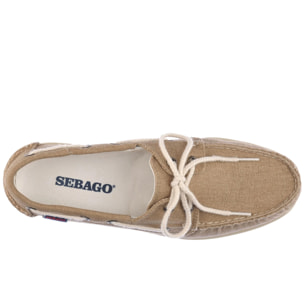 Docksides Sebago Uomo Beige PORTLAND WASHED CANVAS