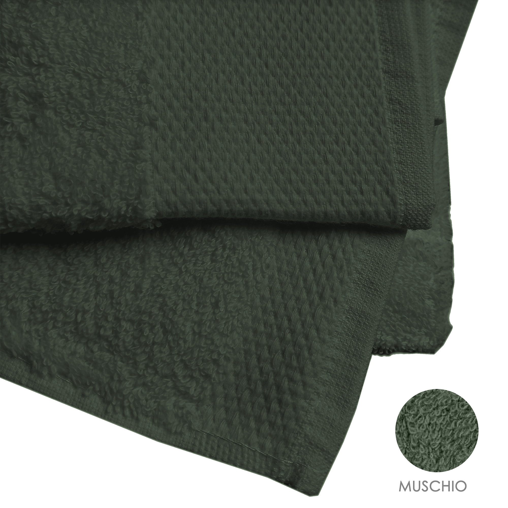 Set salvietta 3 pezzi 60x110 cm muschio