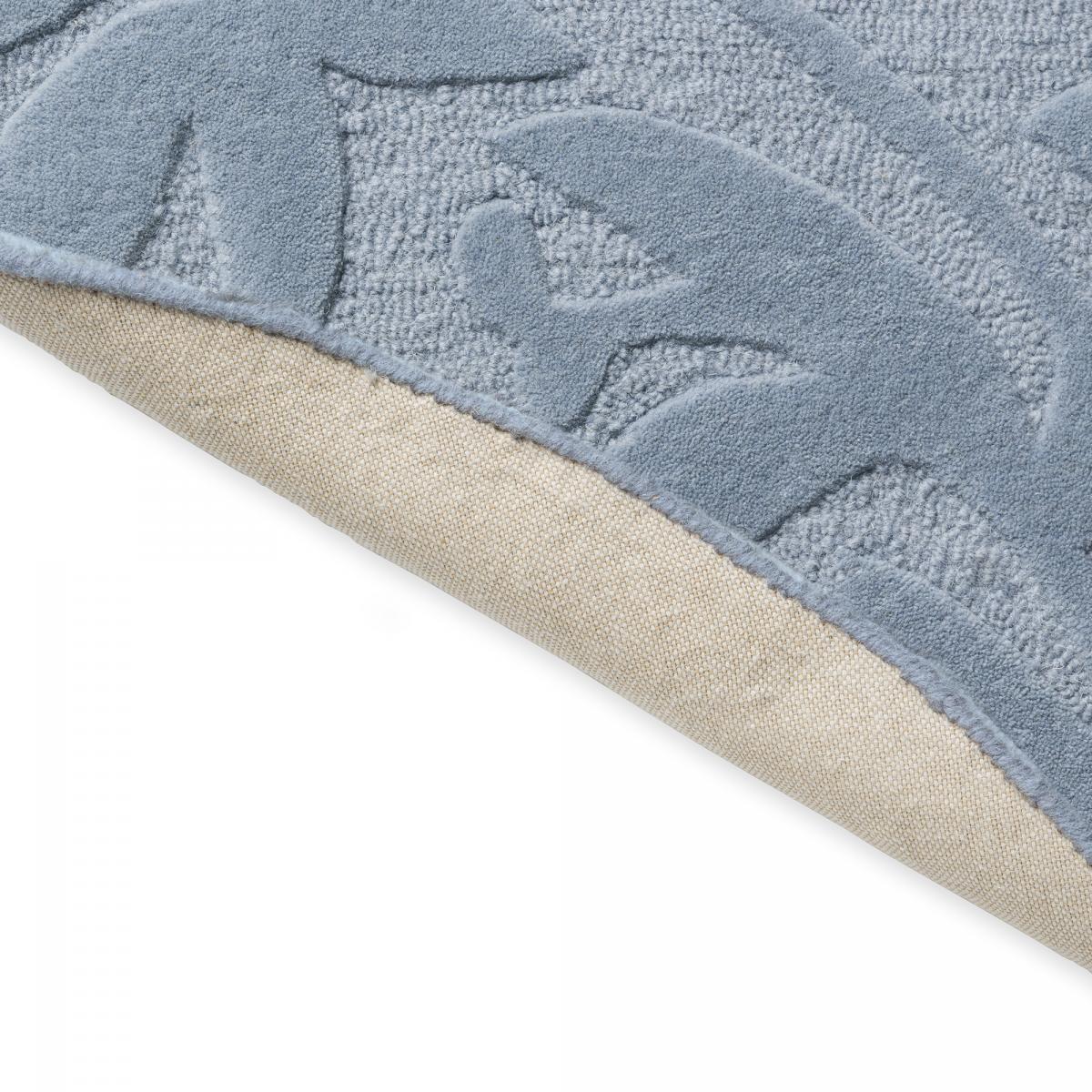 Tapis rond fait main en laine motif floral ALTA