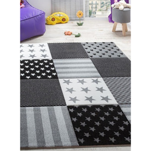 Tapis enfant tissé motif géométrique HUMU