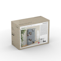 Scarpiera modulare portatile - 36 paia - grigio - 84x160x32 cm