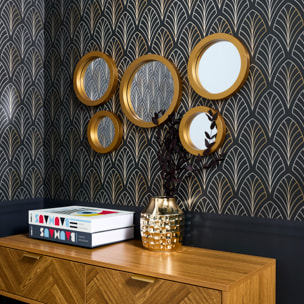 Miroir Rond X5 Dore