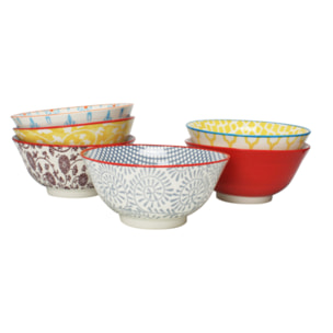 Lot de 6 grands bols design 1, SABAE