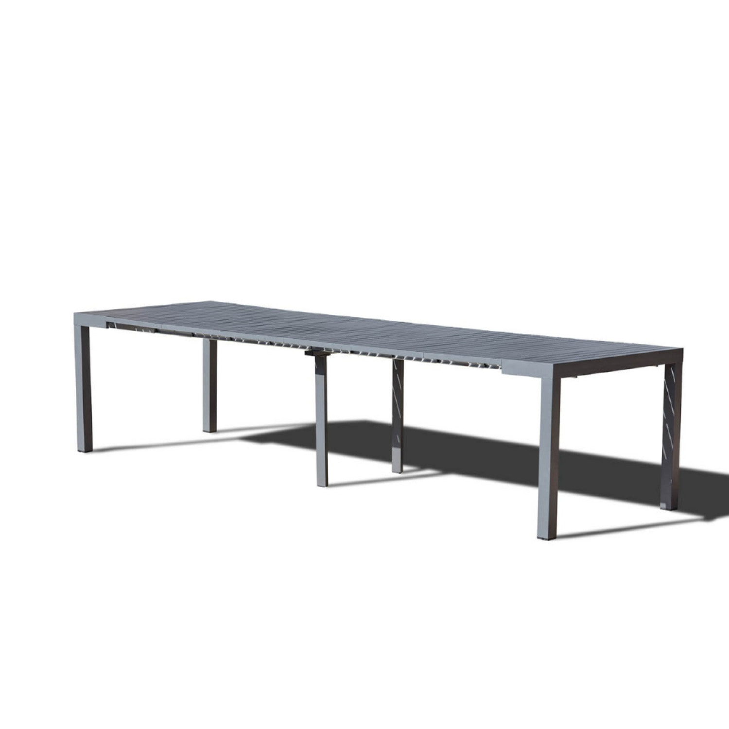 Console extensible 2 à 12 places en aluminium LACOS