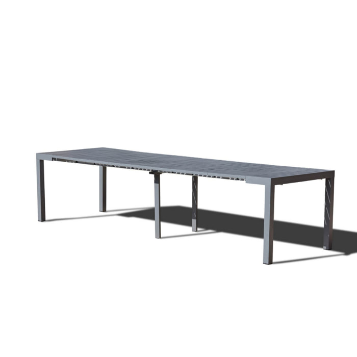 Console extensible 2 à 12 places en aluminium LACOS