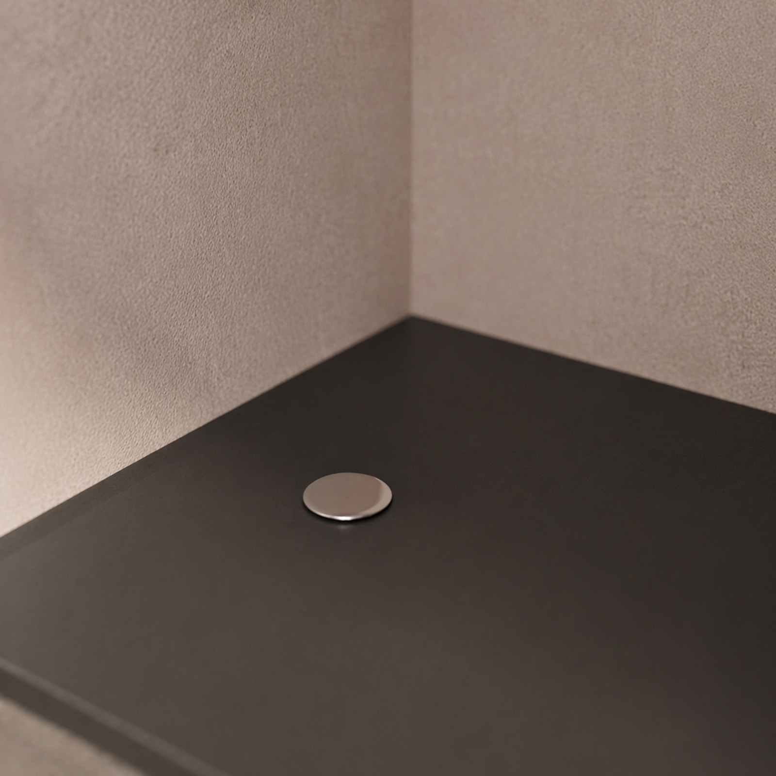 Receveur 120x90x2.6cm Extra-plat en Polybéton Noir Mat Effet Soft-touch - Redécoupable - NELSON
