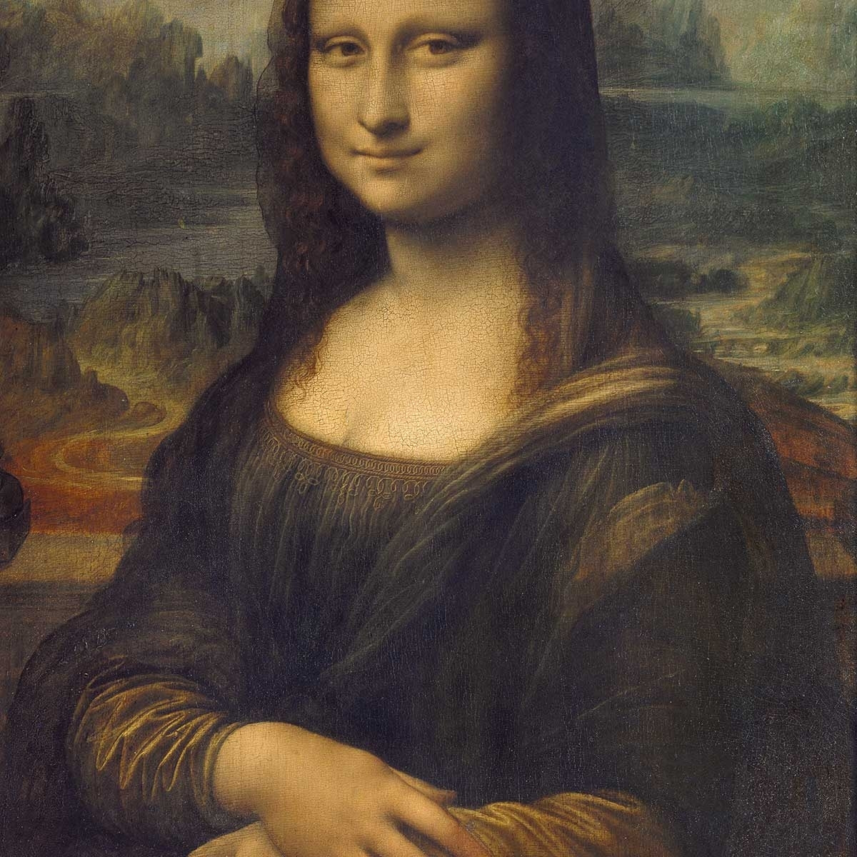 Affiche La joconde par Leonard De Vinci Affiche sous cadre bois