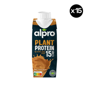 15 x 250ml - Alpro - Boisson végétale - Soja protéine goût caramel macchiato - 250ml