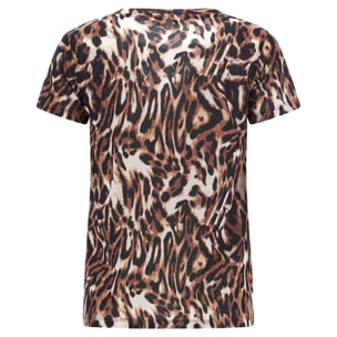 T-shirt comfort fit in jersey stampato animalier