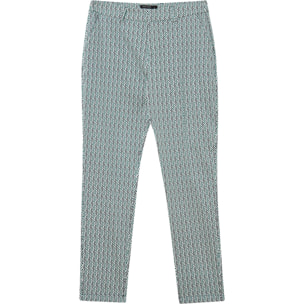 Pantalone in rasatello fantasia geometrica