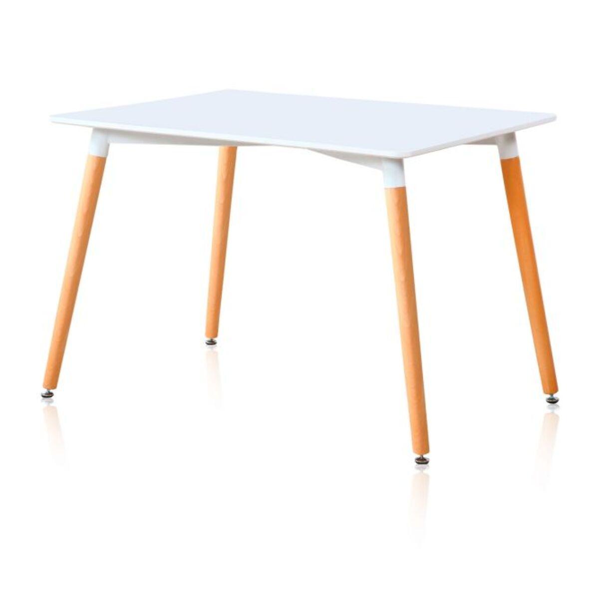 Mesa de comedor Nordika Blanco - Madera de haya