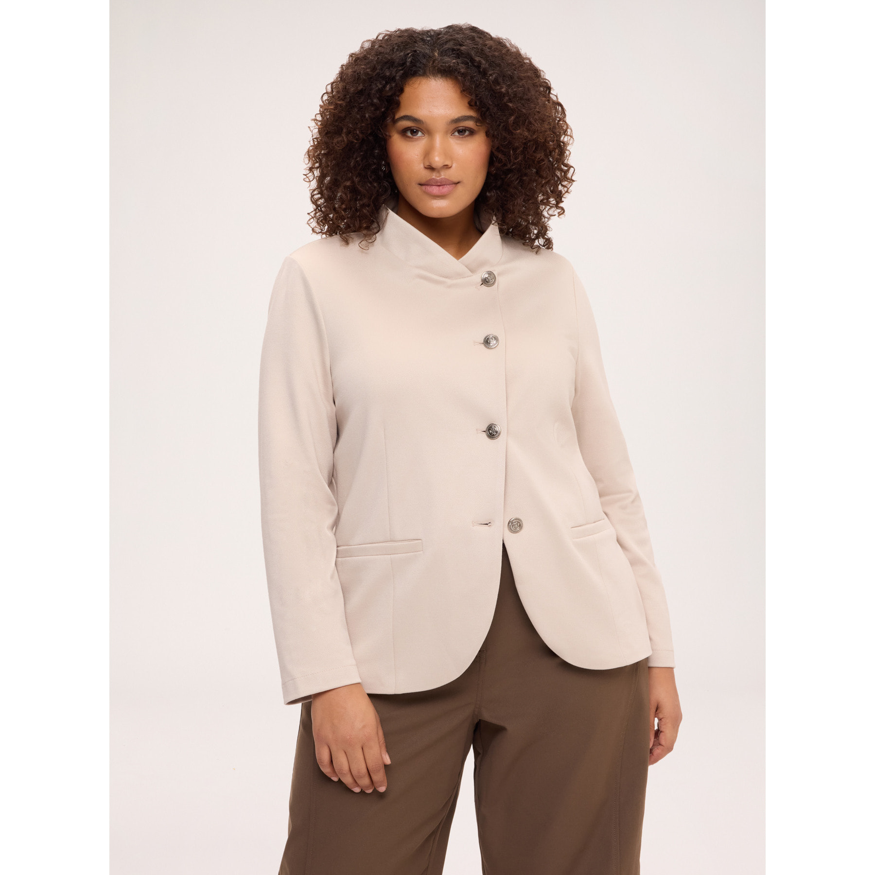 Fiorella Rubino - Blazer con chiusura asimmetrica - Beige