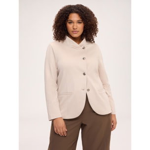 Fiorella Rubino - Blazer con chiusura asimmetrica - Beige