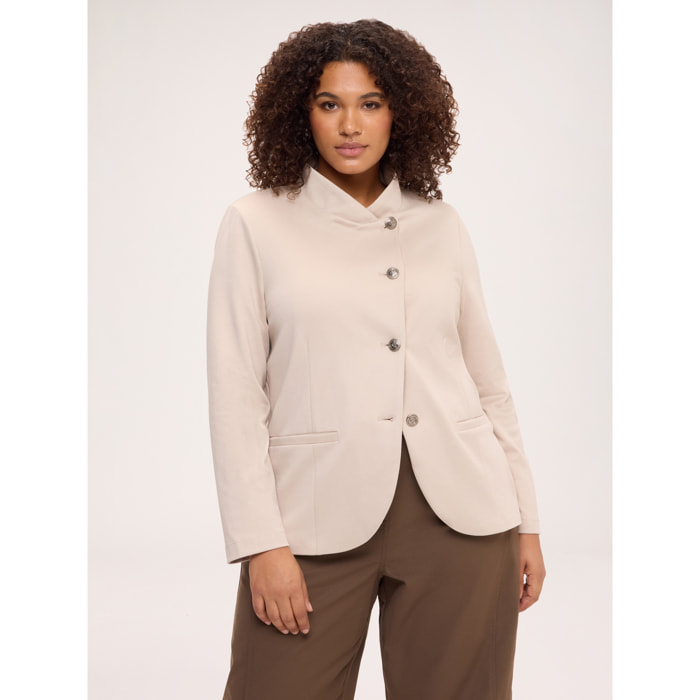 Fiorella Rubino - Blazer con chiusura asimmetrica - Beige