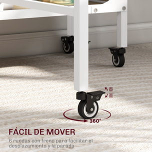 Mesa Plegable de Comedor Mesa de Cocina Plegable con Ruedas Alas Abatibles y Estante Mesa Plegable para Salón 130x80x74 cm Madera Natural