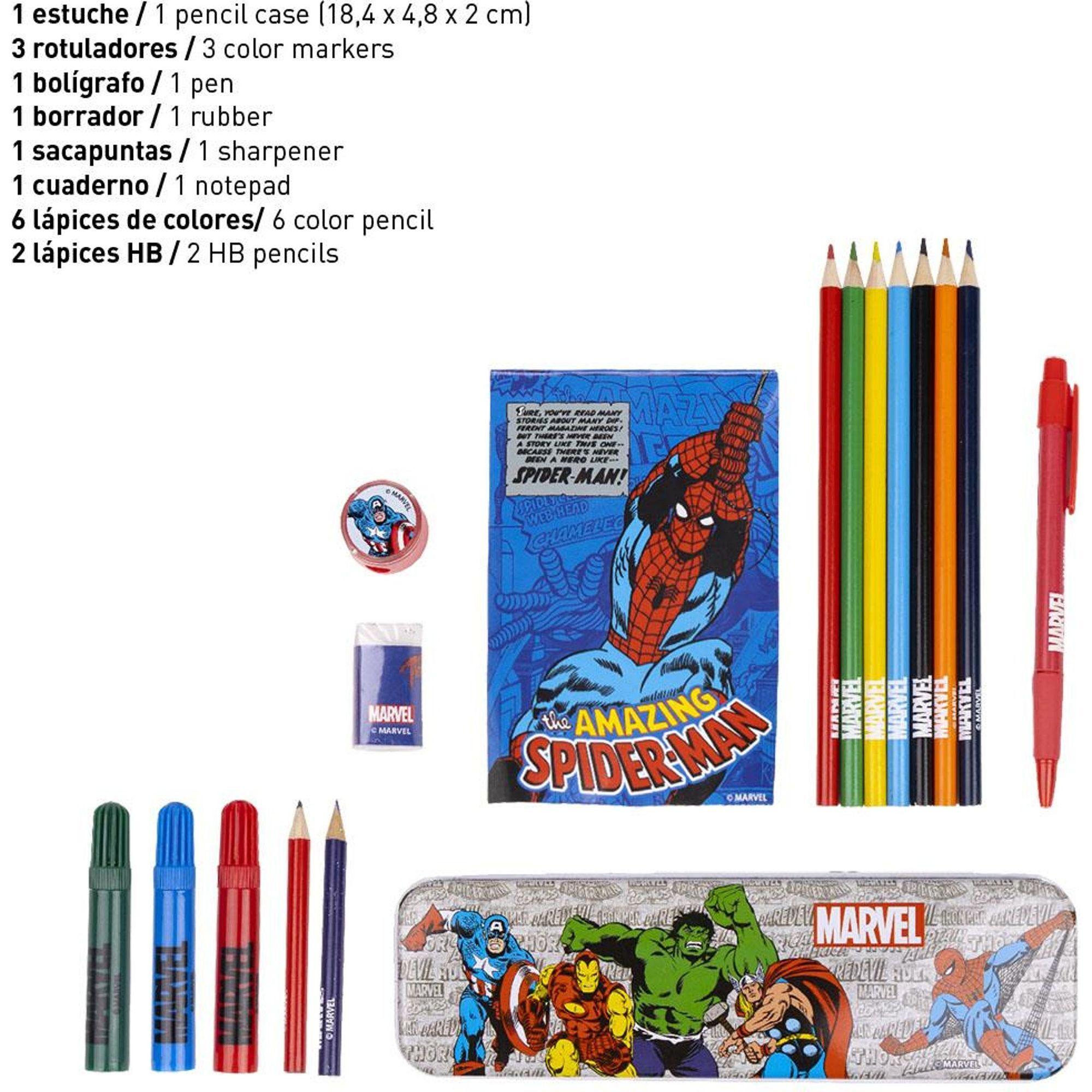Set Papelería Coloreable Marvel