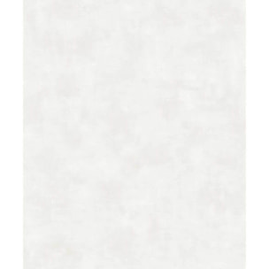 Papier peint uni effet toile lin blanc pur
