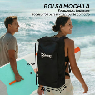 Tabla Paddle Surf Hinchable con Accesorios, 335 cm, Remo Convertible, Asiento, Aletas, Stand Up Paddle Board con Superficie Antideslizante, Bomba, Mochila y Funda, Carga 180 kg, para Adultos