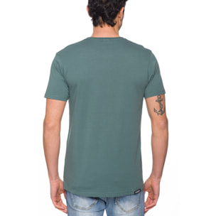 T-shirt in cotone 150 gr Hot Buttered Aloha Colore Verde Matcha