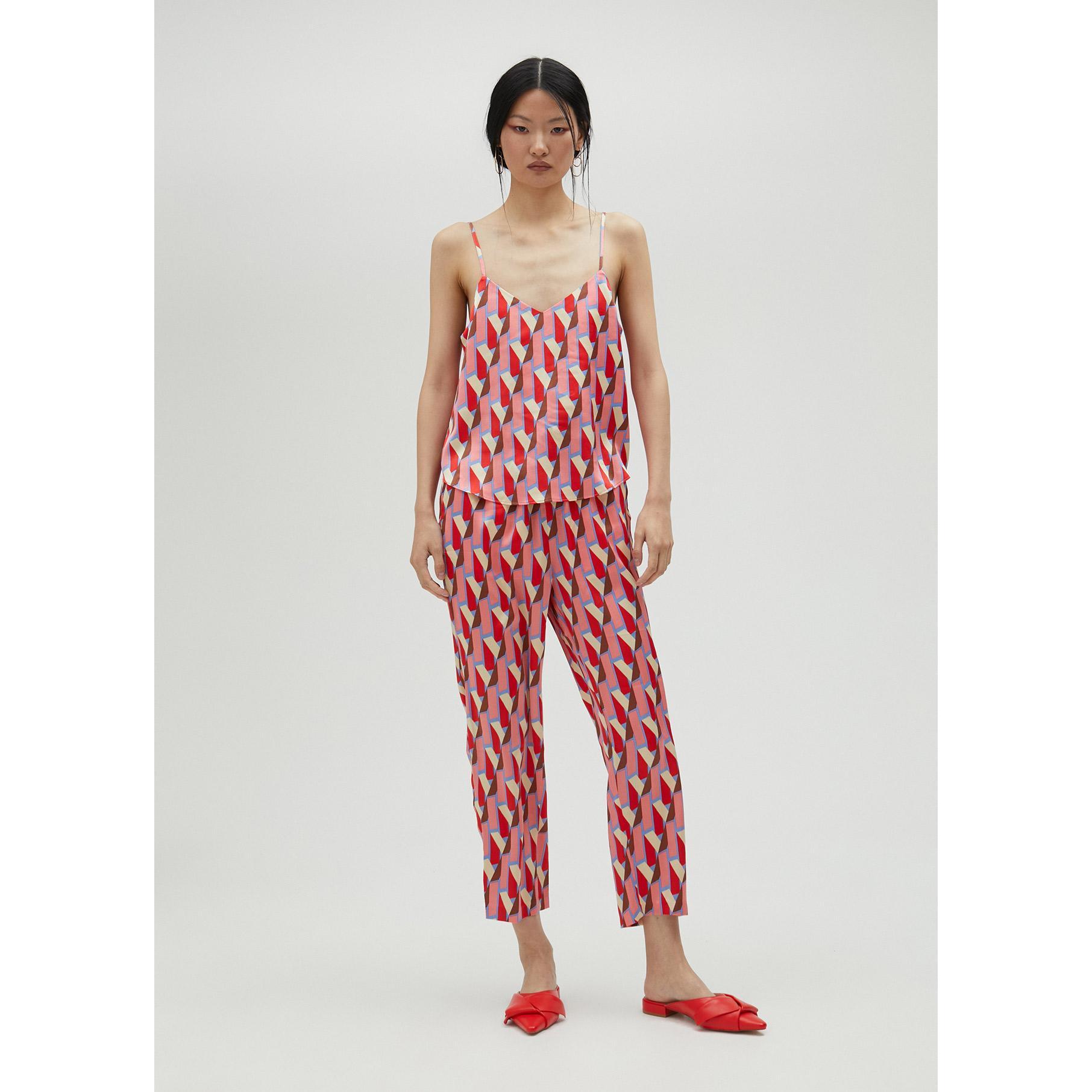 Top stile lingerie stampa loghi