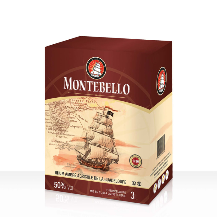 Rhum Ambré Agricole Montebello - Guadeloupe| 50% vol | 300cl