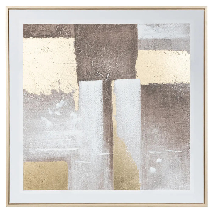 Toile peinte encadrée Helga 80x80cm