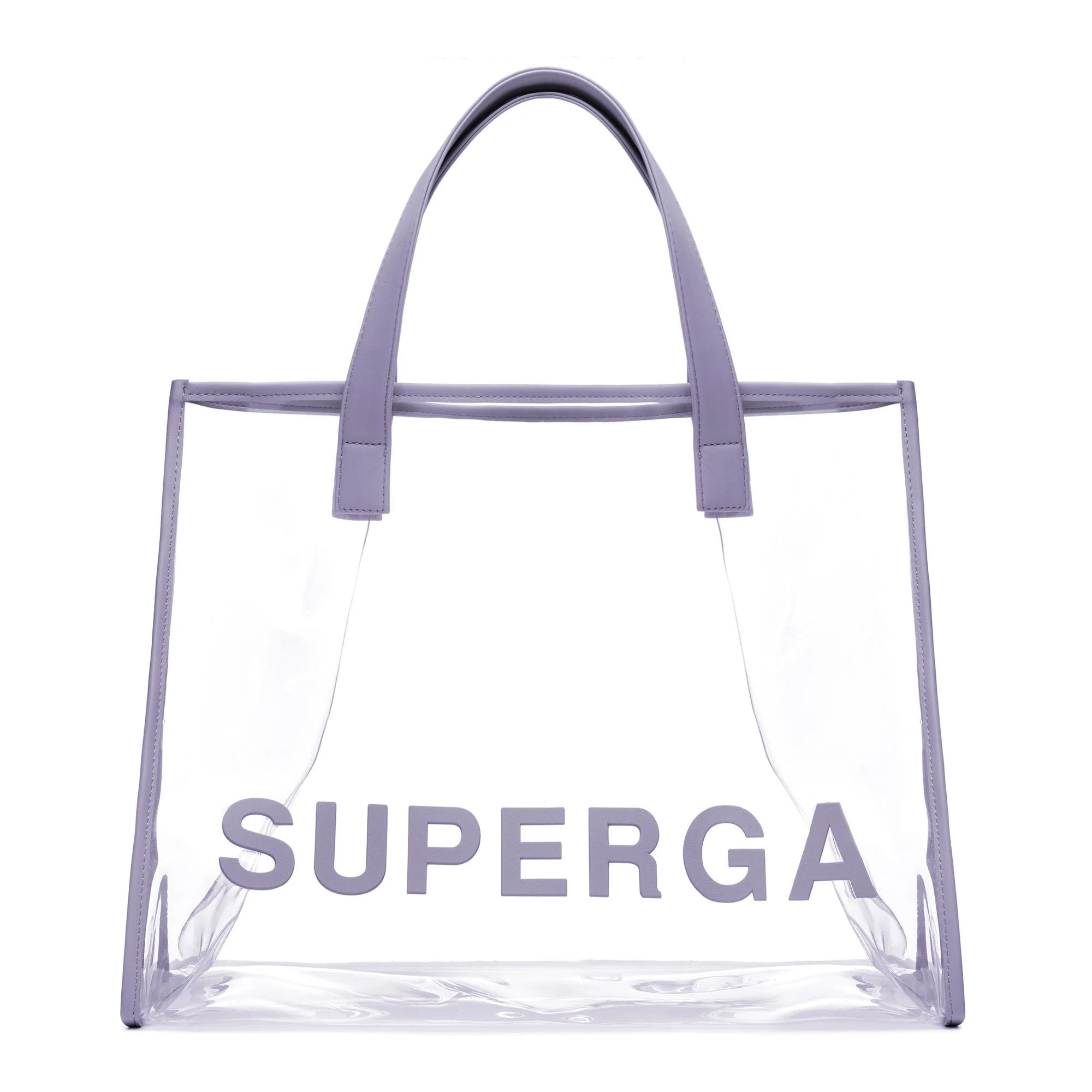 Borse Superga Donna Grigio Transparent Shopping Bag