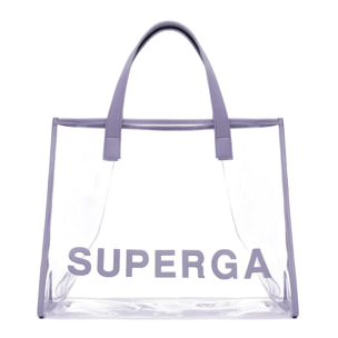 Borse Superga Donna Grigio Transparent Shopping Bag