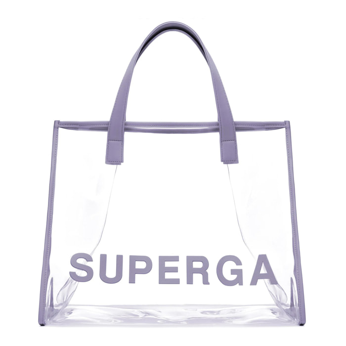 Borse Superga Donna Grigio Transparent Shopping Bag