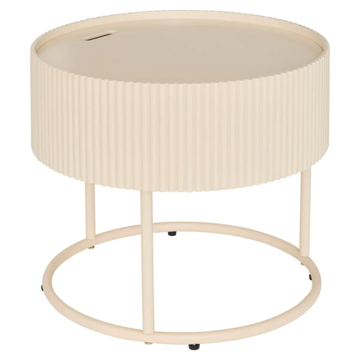 Table basse Juna beige 45x45x40,5cm