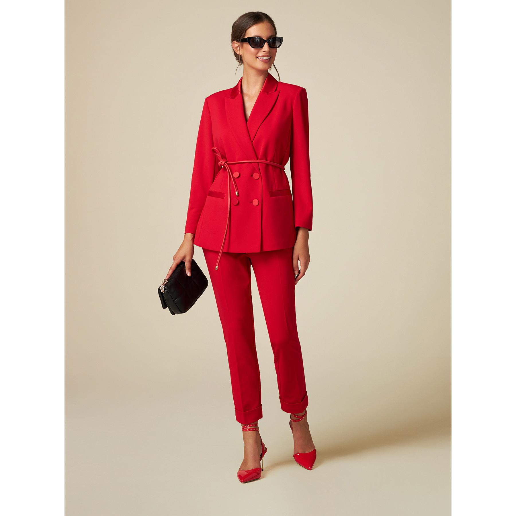 Oltre - Blazer con dettagli in raso - Rosso