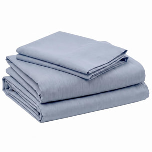 Completo lenzuola in cotone - Blu