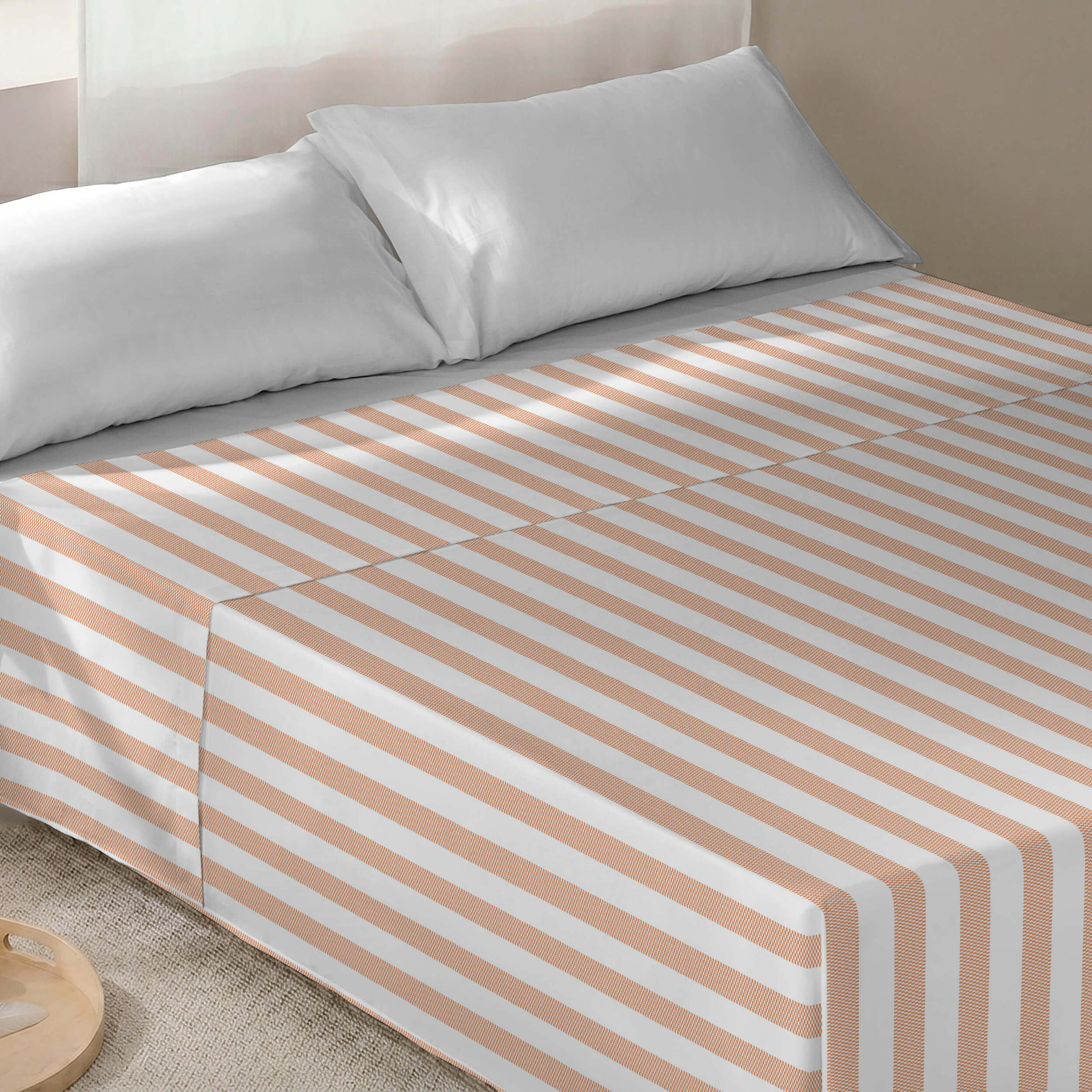 Juego de Sábanas Estampadas - Incluye 1 o 2 Fundas de Almohada - 100% Algodón - Costa Scarlet