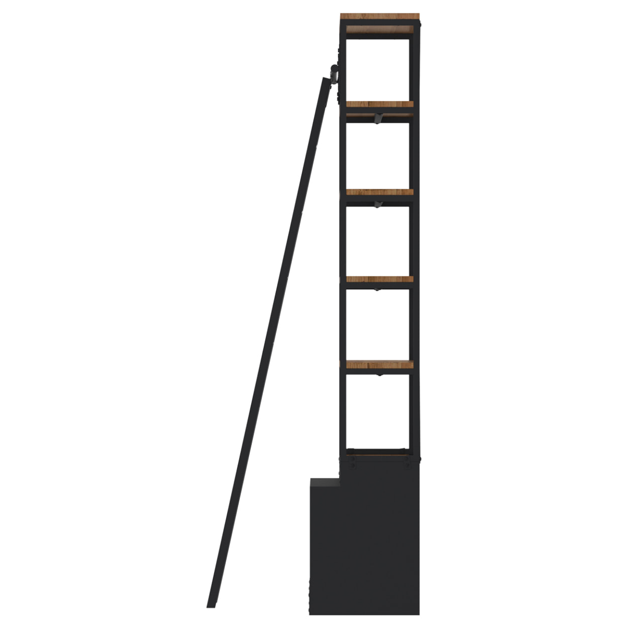 Petite bibliothèque 86 cm en bois et métal - Kasi