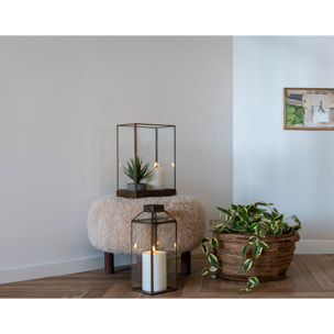 Mani - pouf - en fausse fourrure - Beige