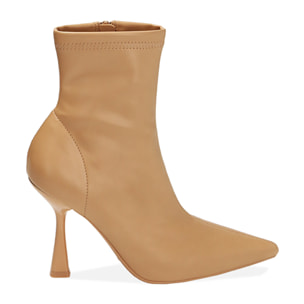 Ankle boots beige, tacco 9,5 cm