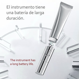Masajeador de contorno de ojos, microvibraciones de alta frecuencia. Efecto relajante, reafirmante.