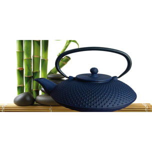 Théière en fonte bleue 0,8L TRESOR D'ASIE