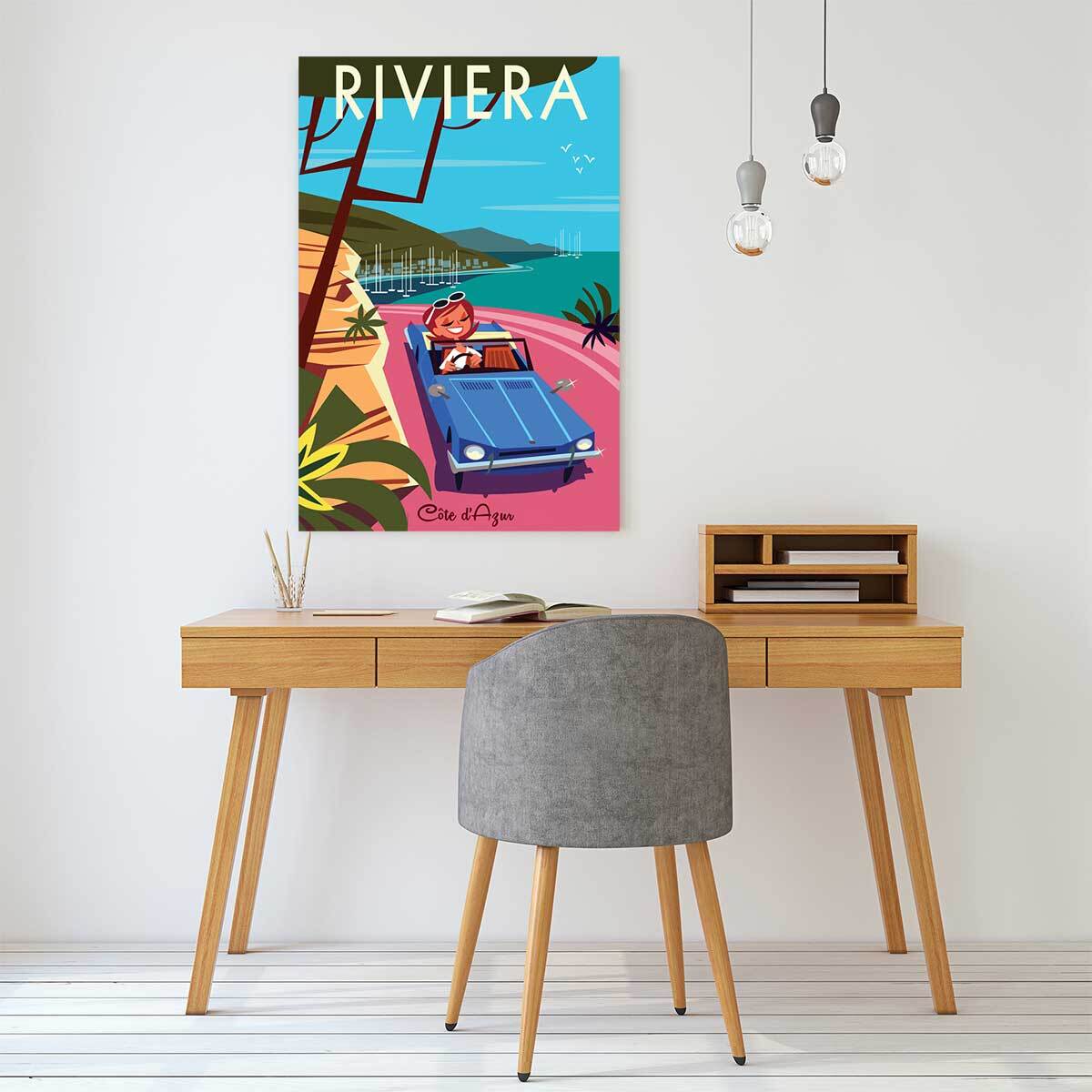 Tableau cote d'azur riviera  Toile imprimée